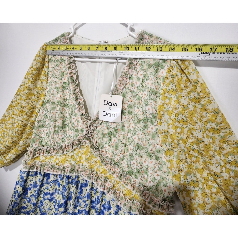 Davi & Dani Women's Floral Multicolor Romantic Maxi Dress Size M - Picture 3 of 7